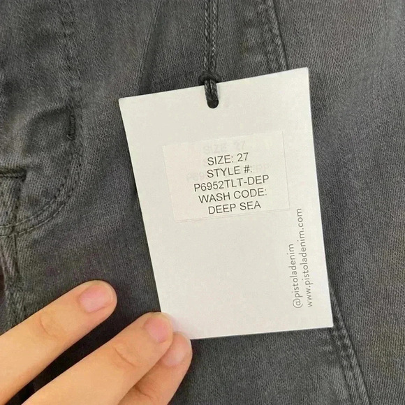 NWT PISTOLA Women's Topanga Cargo Zipper Skinny Jeans Faded Gray Pants Size 27 - Picture 3 of 4